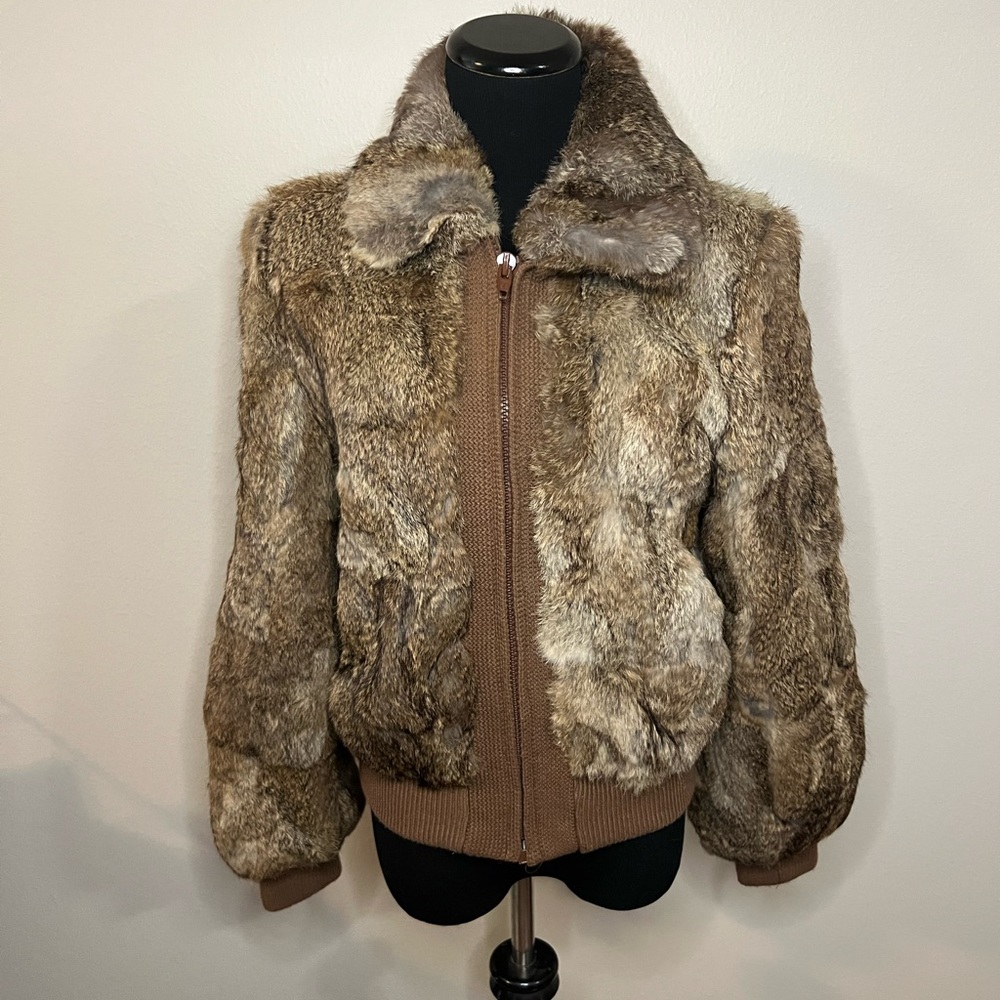 Dino Ricco Vintage Rabbit Fur coat EUC